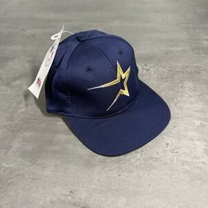 Vintage 90s Houston Astros Hat Baseball Cap‎ Toddler Adjustable Navy Gold MLB